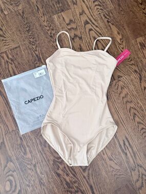 NWT Capezio Beige/Nude Cami Leotard Size M